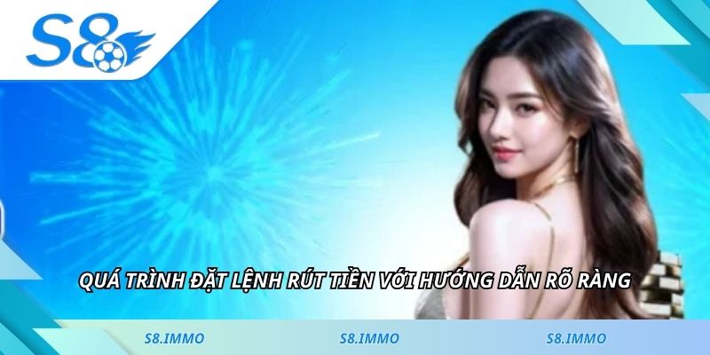 Quá trình đặt lệnh rút tiền với hướng dẫn rõ ràng